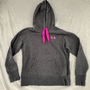 Under Armour UA Storm Dark Gray Hoodie Sweatshirt Pink Loose Fit L
